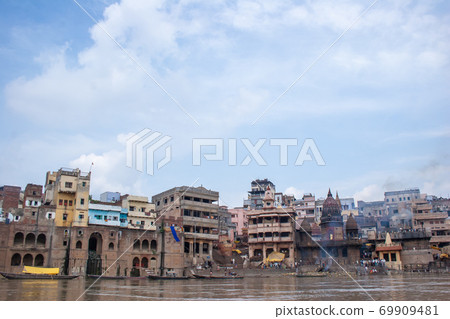 Scenery from the Ganges River in India 69909481