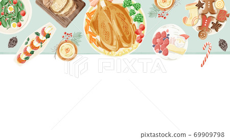 聖誕大餐框架圖 聖誕大餐框架圖 69909798