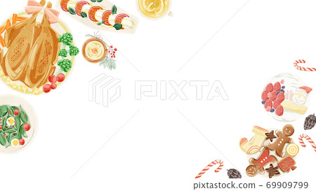 聖誕大餐框架圖 聖誕大餐框架圖 69909799