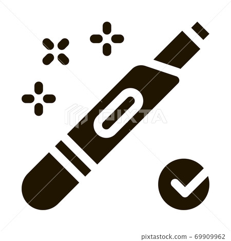 Positive Pregnancy Test Icon Illustration 69909962