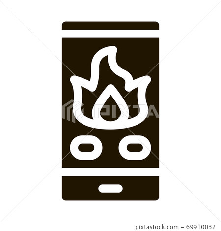 Phone Call Fire Dept Icon Illustration Phone Call Fire Dept Icon Illustration 69910032