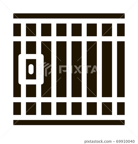 Police Prison Bar Gate Icon Illustration Police Prison Bar Gate Icon Illustration 69910040