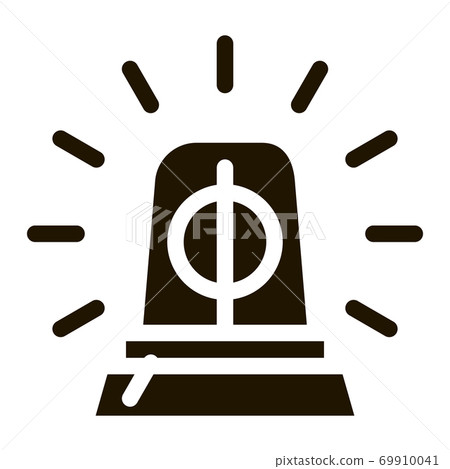 Police Squad Car Alarm Icon Illustration Police Squad Car Alarm Icon Illustration 69910041