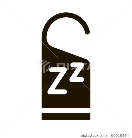 Hotel Handle Label Zzz Icon Illustration Hotel Handle Label Zzz Icon Illustration 69910484