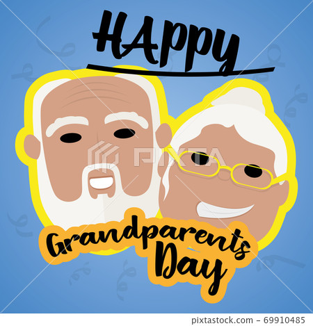 Happy gandparents day card Happy gandparents day card 69910485