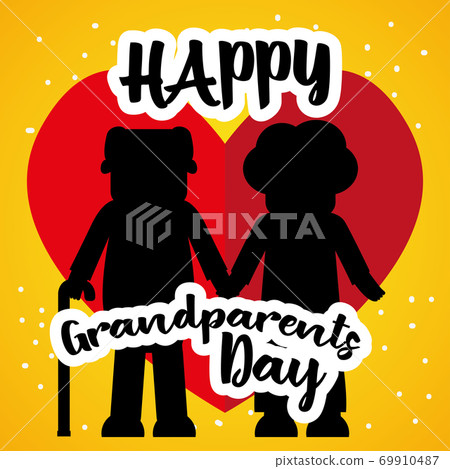 Happy gandparents day card Happy gandparents day card 69910487