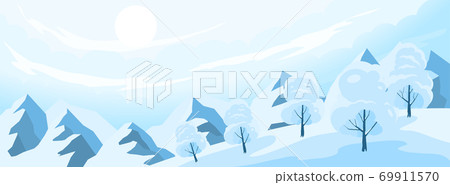 Winter Landscape Background 69911570
