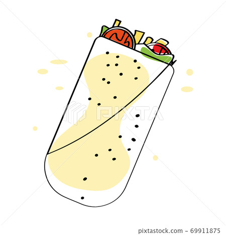Isolated burrito icon Isolated burrito icon 69911875