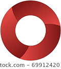 Business Abstract Circle icon. Corporate, Media, Technology styles vector logo design template 69912420