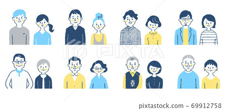 Set of 8 couples Bust up 69912758