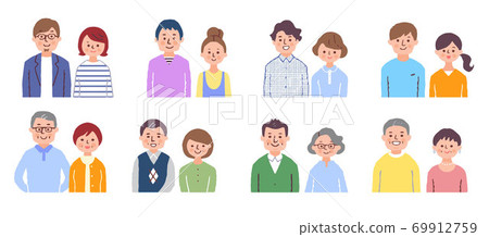 Set of 8 couples Bust up 69912759