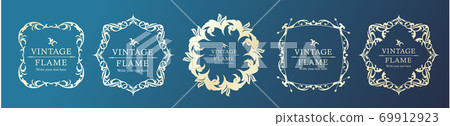 Luxury frame design, calligraphic material, luxury, template, [copy space] 69912923
