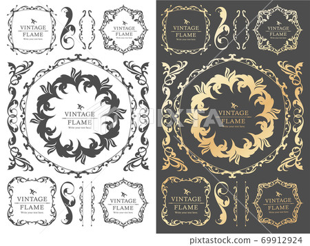 Luxury frame design, calligraphic material, luxury, template, [copy space] 69912924