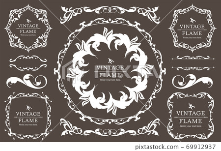 Luxury frame design, calligraphic material, luxury, template, [copy space] 69912937