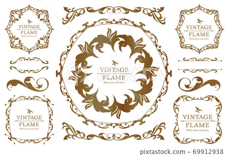 Luxury frame design, calligraphic material, luxury, template, [copy space] 69912938