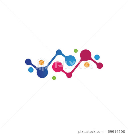 Molecule vector illustration design 69914208