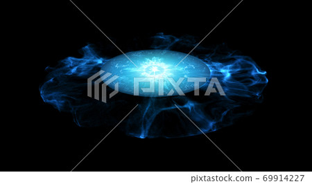 Glowing Stargate Event Horizon Portal. Time Travel, Outer Space, Singularity And Gravitational Waves Concept Glowing Stargate Event Horizon Portal. Time Travel, Outer Space, Singularity And Gravitational Waves Concept 69914227