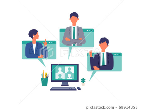 Telework concept image illustration - Stock Illustration [69914353] - PIXTA
