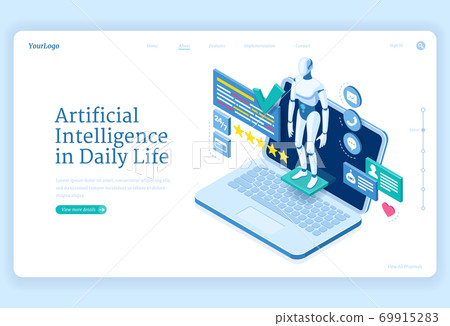 Artificial intelligence in daily life banner Artificial intelligence in daily life banner 69915283