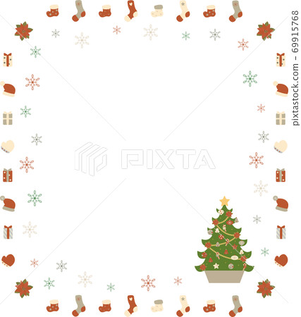 Christmas pattern frame Christmas pattern frame 69915768