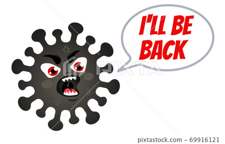 Vector illustration of an angry coronavirus Vector illustration of an angry coronavirus 69916121