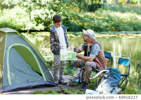 Father and Son Camping Father and Son Camping 69916227