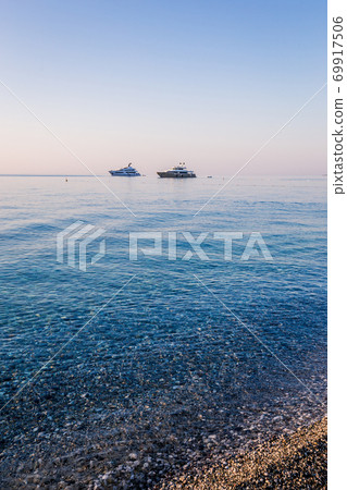 Luxury yacht on open sea Luxury yacht on open sea 69917506