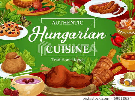 Hungary cuisine restaurant menu cover Hungary cuisine restaurant menu cover 69918624