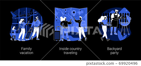Family adventure and fun abstract concept vector illustrations. Family adventure and fun abstract concept vector illustrations. 69920496