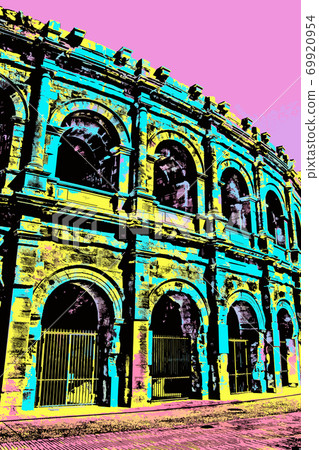 Illustration of the old Arena of Nimes Illustration of the old Arena of Nimes 69920954