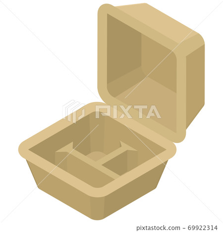 Empty take-out foot pack with dividers Empty take-out foot pack with dividers 69922314
