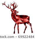 deer in Low poly styleon a white background, for logos 69922484