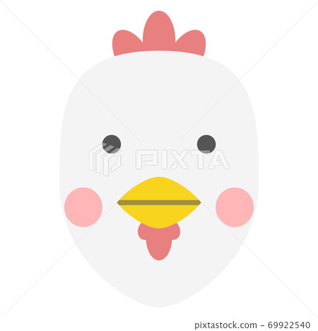 花托插圖Niwatori鳥公雞生肖動物臉圖標 69922540