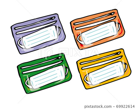 面罩盒4種顏色：紅色，紫色，綠色，黃色 69922614