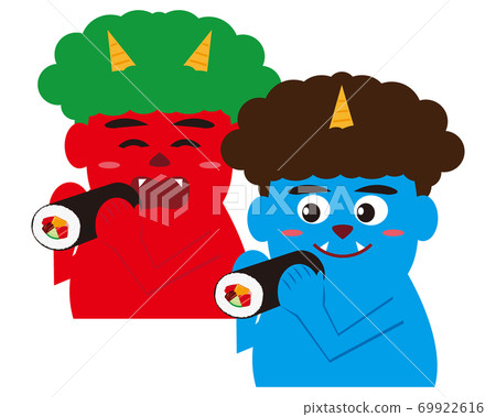 節日Ekata捲和惡魔厚卷的一天的矢量圖 節日Ekata捲和惡魔厚卷的一天的矢量圖 69922616