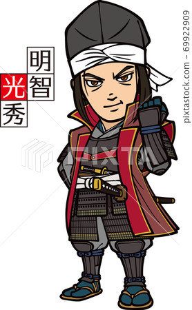Akechi Mitsuhide wearing a guts pose eboshi [3 heads] 69922909