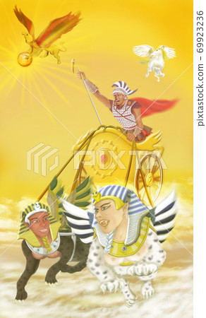 Tarot tank card illustration Tarot tank card illustration 69923236