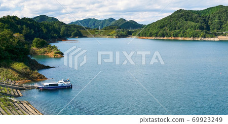 View of the Lake Miyagase in Kanagawa prefecture, Japan View of the Lake Miyagase in Kanagawa prefecture, Japan 69923249