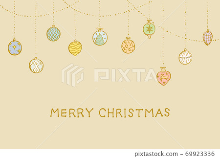Christmas card ornament MERRY CHRISTMAS color 69923336