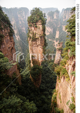 Zhangjiajie mountain at Wulingyuan Scenic Area in Hunan - China 69923692