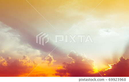 sky and clouds nature background,red light on clouds and bright yellow sun light on colorful sky sky and clouds nature background,red light on clouds and bright yellow sun light on colorful sky 69923968