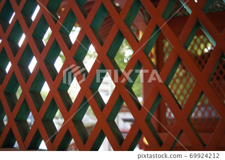 Red grid window Red grid window 69924212