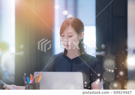 Business scene in a shared office Business scene in a shared office 69924987