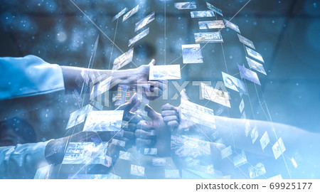 Business scene in a shared office Business scene in a shared office 69925177
