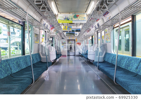 Inside the train car 69925330