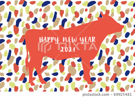 新年賀卡設計2021宇恩牛牛 69925481