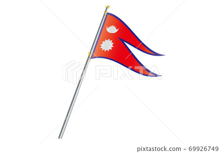 Flag of the New World 2: 3 Ver Gradation Wave Pole Nepal 69926749
