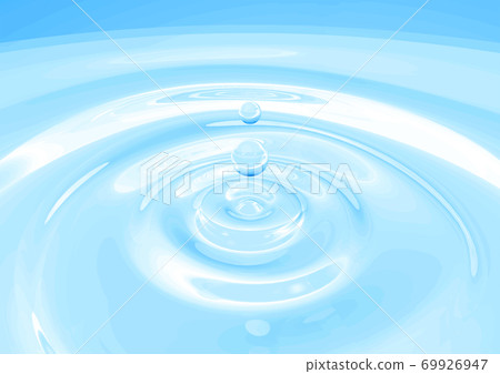 Transparent liquid, water, background material with ripples spread by drops Transparent liquid, water, background material with ripples spread by drops 69926947