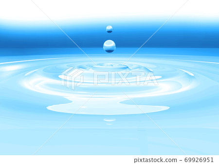 Transparent liquid, water, background material with ripples spread by drops Transparent liquid, water, background material with ripples spread by drops 69926951