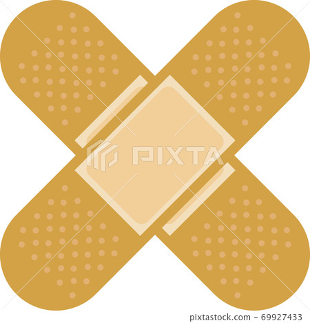 在木條上的可笑膏藥的插圖 69927433